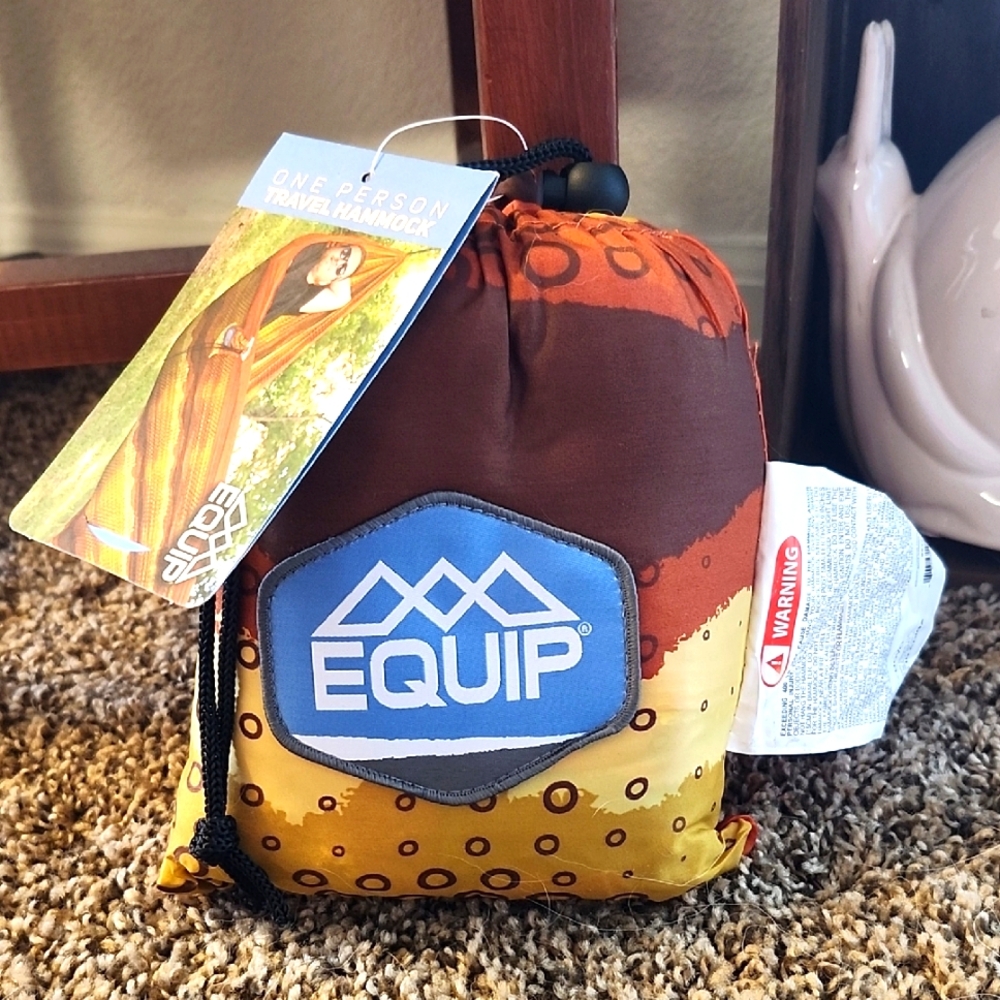 Equip Travel Hammock - Brown and Yellow